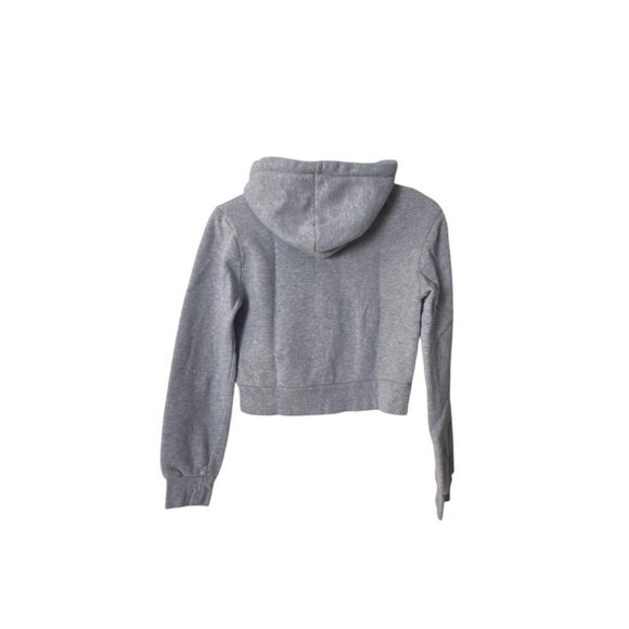 John Galt Gray Cropped Hoodie Jacket Womens - Picture 2 of 6